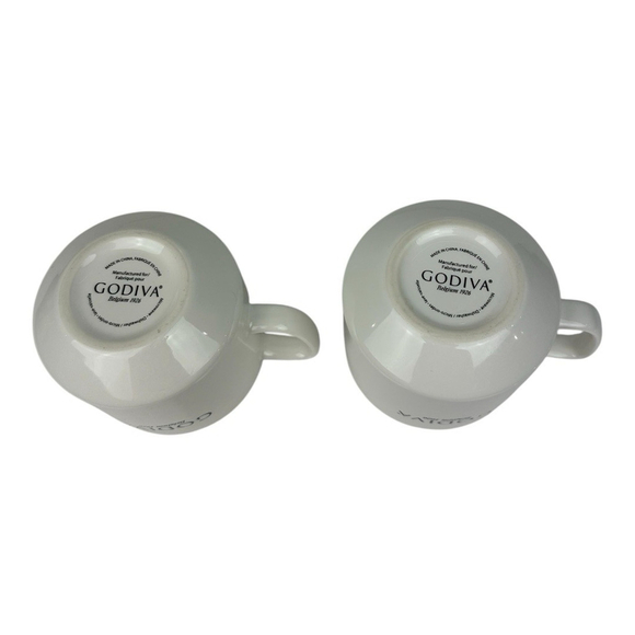 Godiva Belgium 1926 Coffee Cocoa Mugs Set Of 2 Large Cups - Picture 5 of 8